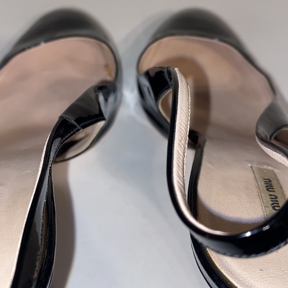 MIU MIU PATENT LEATHER SLINGBACK HEELS SIZE 8.5 - Picture 9 of 9